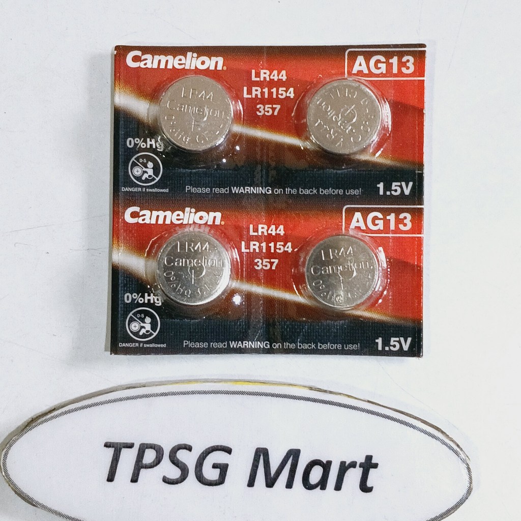 Pin AG13, G13, LR44, SR1154, 228, SG13, A76, GP76A, 357, SR44W, SR44SW / Pin 1.5V CAMELION chính hãn