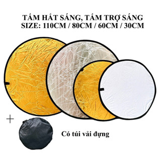 Tấm hắt sáng, tấm trợ sáng livestream chụp ảnh quay phim 2 màu trong 1 vàng bạc trắng bạc giúp tăng sáng cho chụp hình