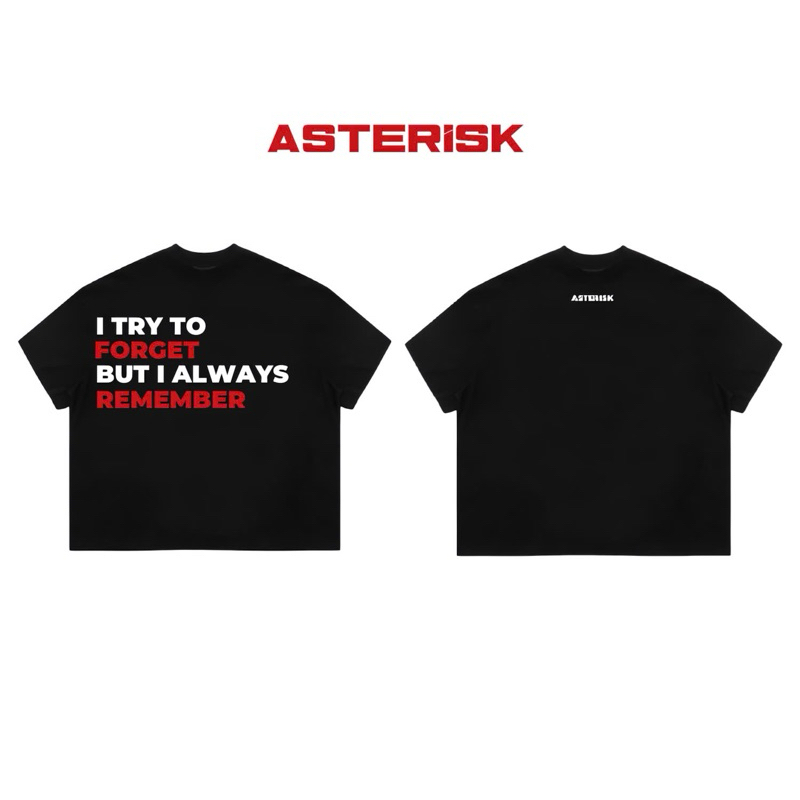 Áo thun BOXY TEE - 260gsm [ ASTERISK - FORGET ] - 100% cotton xử lí co rút