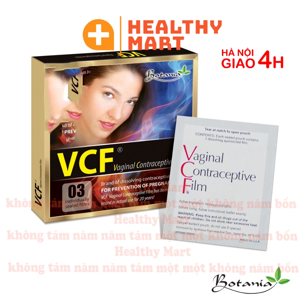 ✔️️️Màng phim tránh thai VCF Botania ( Hộp 3 tờ )