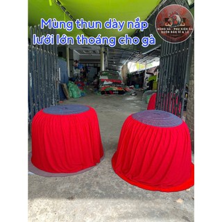 Mùng Gà 1m2 Vải Thun (Nắp Lưới May Lớn)