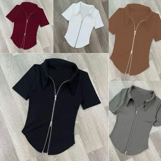 ÁO THUN CỔ SƠ MI KÉO KHOÁ  60-90kg ( Big Size Huỳnh Ngọc )