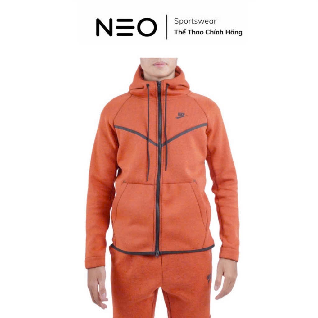 Áo Khoác Nam Vải Nỉ Có Mũ Trùm N.KE Tech Fleece Hoodie Jacket JM997 - Neoshophn