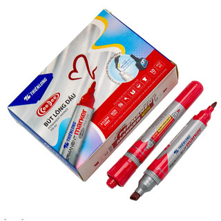 Hộp 10 Cây bút lông dầu 2 đầu Thiên Long PM09 3 màu