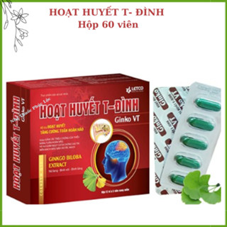 (CHÍNH HÃNG) Hoạt huyết T-Đình, tăng cường tuần hoàn não, giúp bổ não, hộp 60 viên