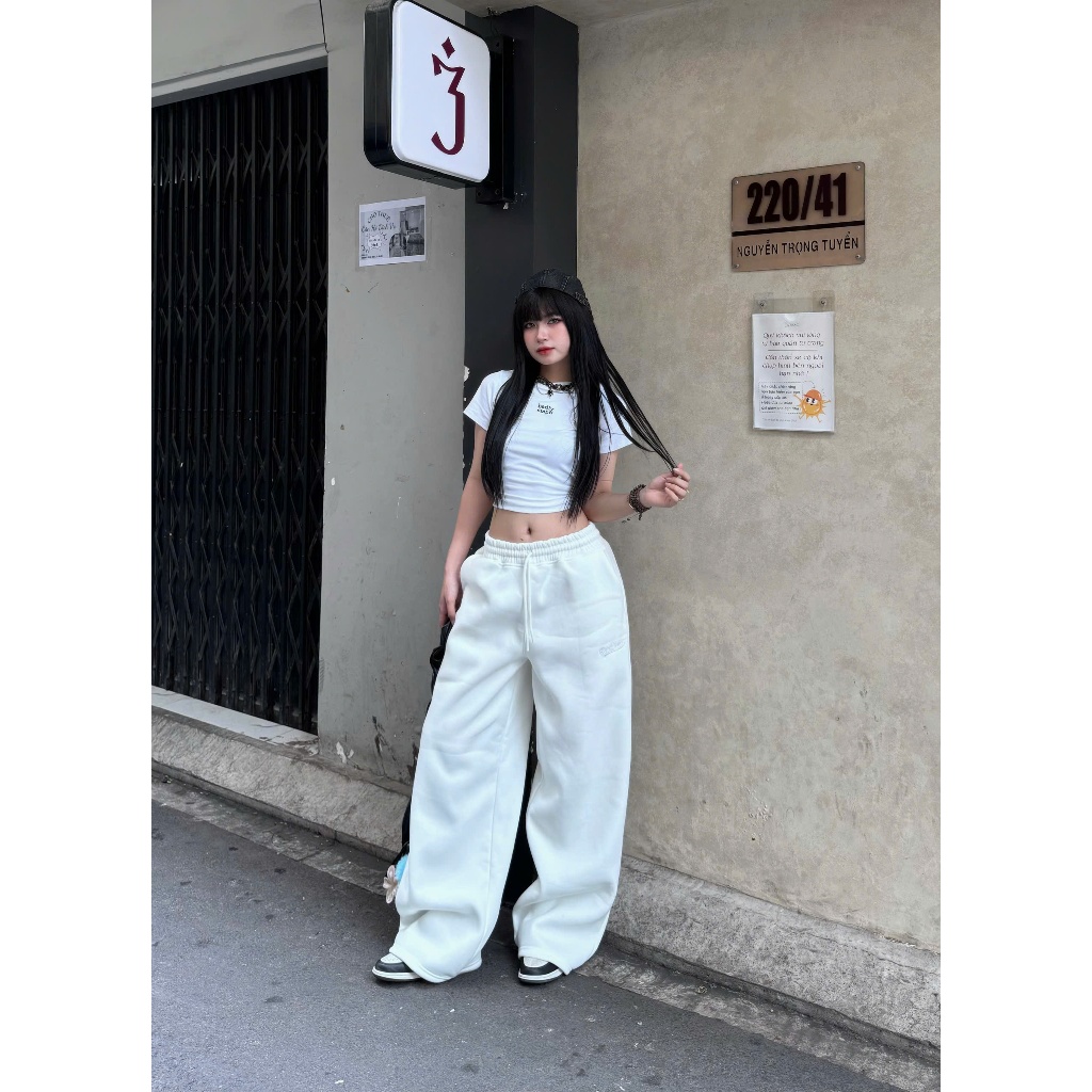 ( FORM RỘNG + NỈ BÔNG) QUẦN DÀI FORM RỘNG NỈ BÔNG UNISEX 380GSM Cotton 65/35 Form Rộng ĐEN.STU ( Q1 ) | BigBuy360 - bigbuy360.vn