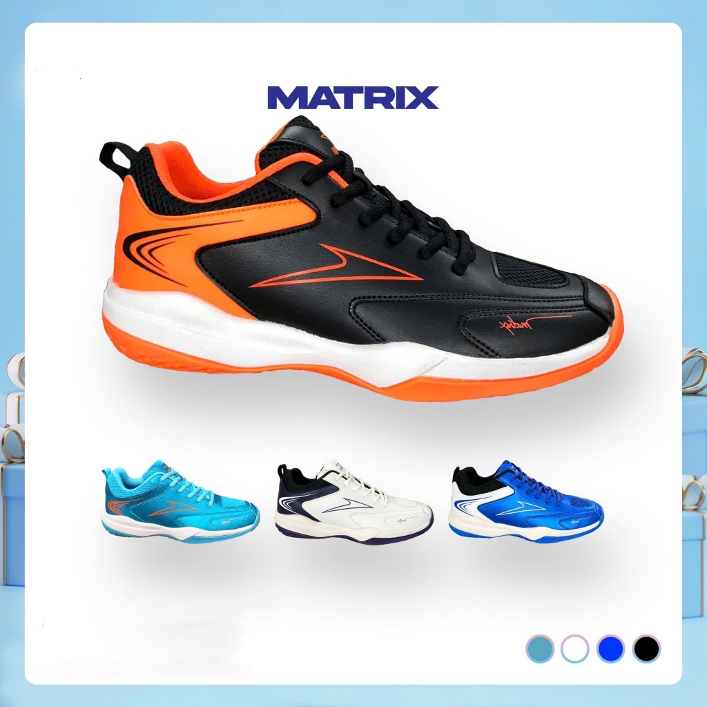 Giày cầu lông, giày bóng bàn MIRA MATRIX da PU đế eva đàn hồi cao cấp