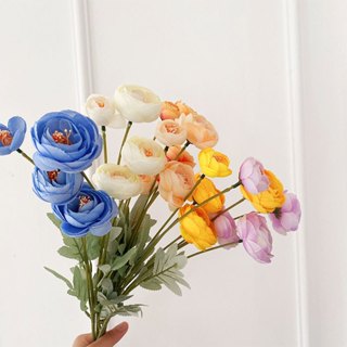 Hoa Hồng Trà, Hoa Mao Lương, Hoa Giả, Hoa Lụa,1 Cành 4 Bông, Hoa Trang Trí Tiệc Cưới, Cắm Hoa Để Bàn