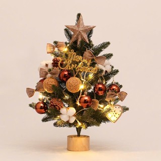  Cây thông noel mini để bàn Merry Christmas kèm phụ kiện + đèn Automatik 