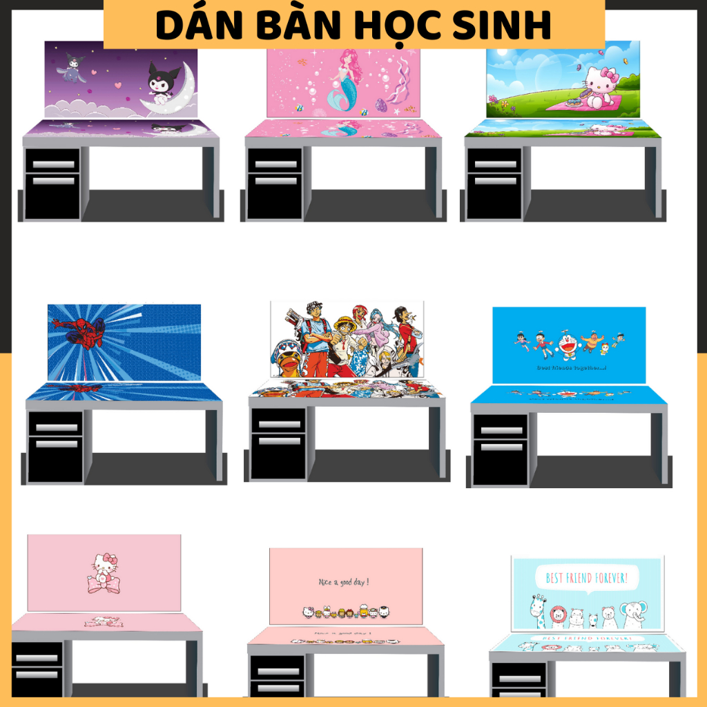 DECAL DÁN BÀN HỌC NHIỀU MẪU