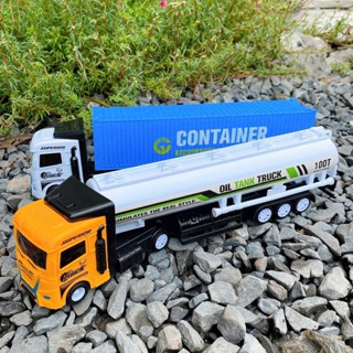 Đồ Chơi Xe Đầu Kéo Container Tỷ Lệ 1:48 Chạy Cót cho bé