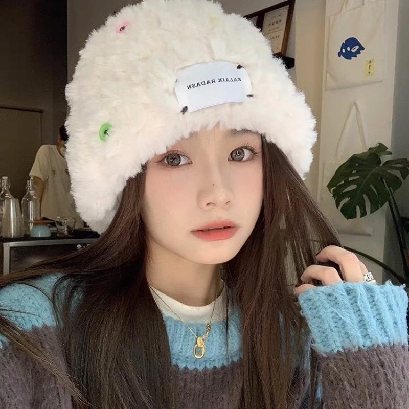 Mũ len nữ trùm đầu mùa đông nón len nữ beanie thời trang hàn quốc cá tính