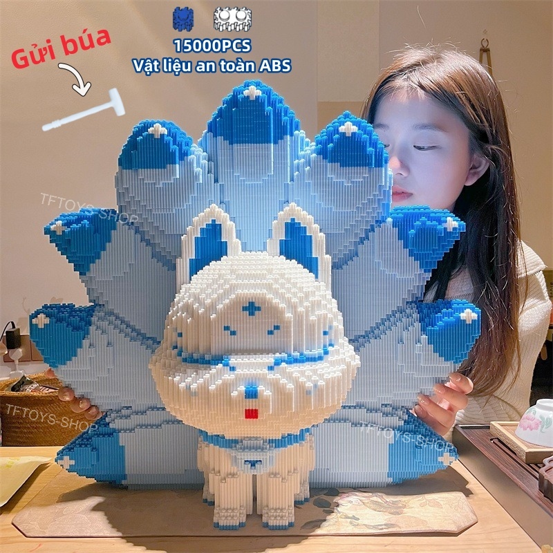 【Gửi búa】Bộ lắp ráp Đồ Chơi Lắp Ráp Chín đuôi Fox 46cm 26cm Lắp ráp mô hình Quà sinh nhật