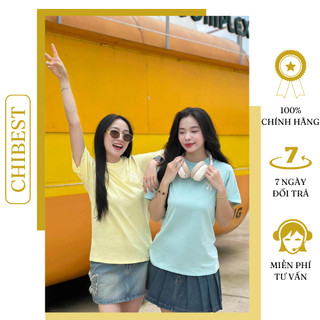 Áo thun form vừa thêu nơ CHIBEST BAD97