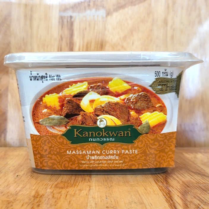 KANOKWAN [Hộp MASSAMAN 500g] SỐT CÀ RI [THAILAND] Massaman Curry Paste (HALAL)