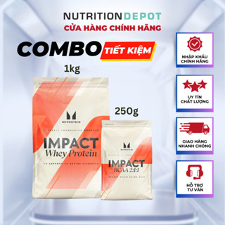 [Combo tăng cơ - phục hồi cơ] Impact Whey Protein 1kg và BCAA 250g Myprotein – Nutrition Depot VN