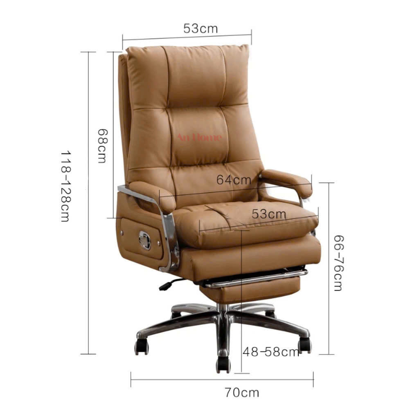 Ghế văn phòng Ghế giám đốc massage 7 chế độ Ghế xoay văn phòng bọc da PU êm ái An Home Pehouse | BigBuy360 - bigbuy360.vn