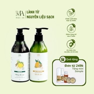 Bộ Dầu Gội Xả Thảo Mộc Mộc An Giảm Gãy Rụng, Nuôi Dưỡng Mái Tóc Chắc Khoẻ