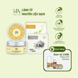Combo Giảm Mụn Ẩn, Mụn Đầu Đen Và Mụn Cám Cho Da Mặt Mộc An 2 Sản Phẩm Chiết Xuất Tự Nhiên, Cho Làn Da Mịn Màng