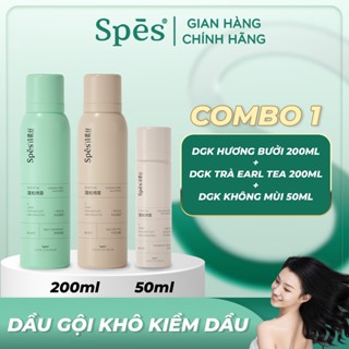 Dầu gội khô SPES dạng xịt 3 tầng hương dưỡng tóc tạo phồng cấp tốc hút dầu không bết dính giữ nếp 8h