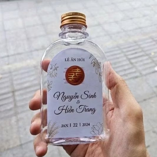 SET 10 Chai Nhựa Vai Bầu 250ml (chai dày, mẫu mới vai tròn) Kèm Nắp - Chai Đựng Trà Sữa Cao Cấp