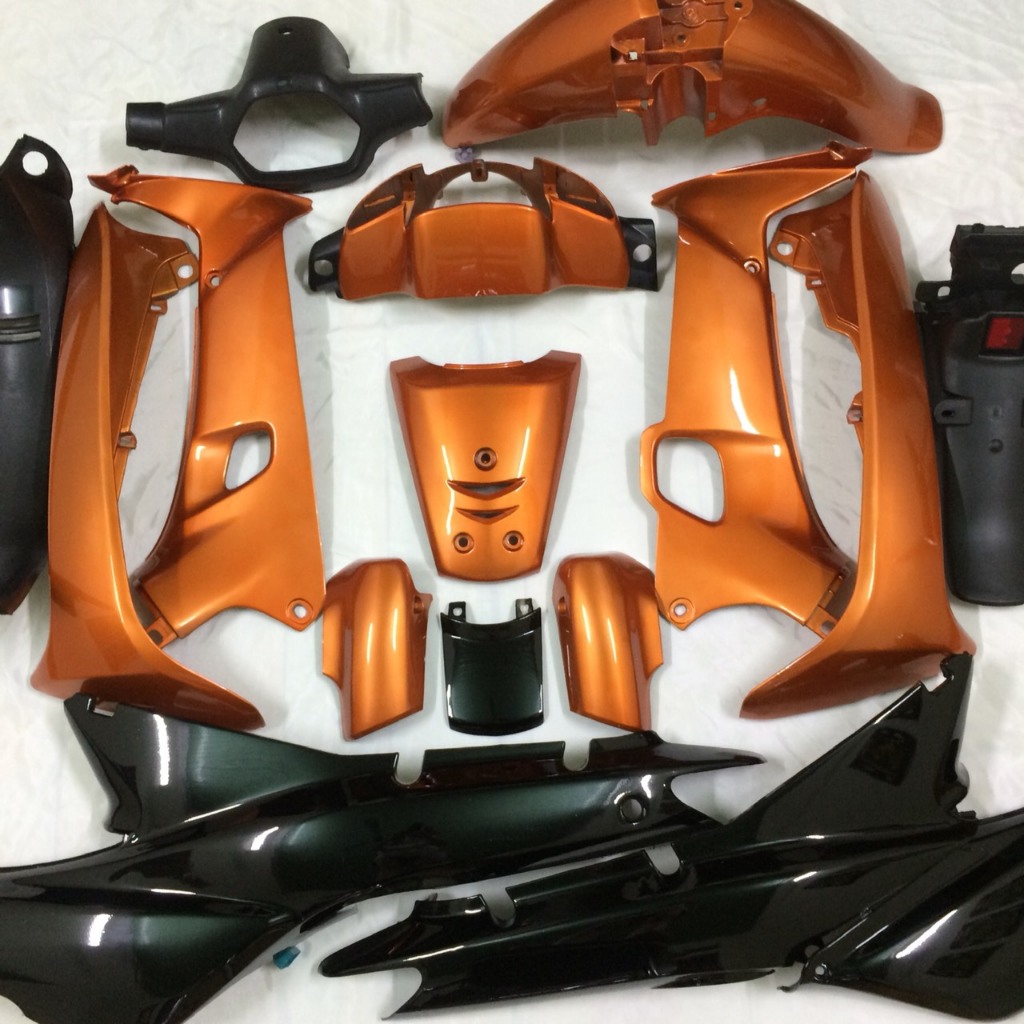 Bộ dàn áo xe Wave THÁI - anpha - wave 110 đời 2002-2006,màu Cam Đen