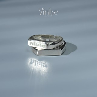 Nhẫn Bạc Simple Chic Yinbe Silver Khắc Chữ Theo Yêu Cầu Nhẫn Cá Tính, Nhẫn Đôi Nam Nữ Unisex Freesize YR018