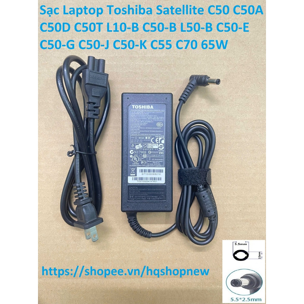 ⚡️ Sạc Laptop Toshiba Satellite C50 C50A C50D C50T L10-B C50-B L50-B C50-E C50-G C50-J C50-K C55 C70