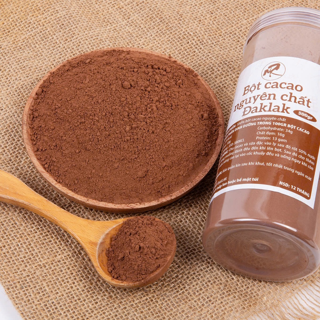500Gr Bột cacao Nguyên chất Mẹ Rô 10-12% bơ cacao. Có hồ sơ công bố, xuất hóa đơn đầy đủ