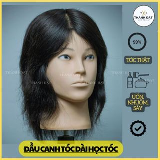 Đầu ma nơ canh nam cao cấp học tóc, tóc dài, thật, có thể uốn, nhuộm. Đầu manocanh nam chuyên cắt hình khối