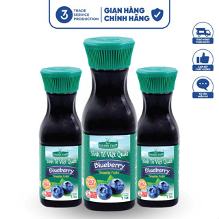 Sinh Tố Việt Quất Golden Farm 1L - Chai Nhỏ 500ML Tiện Lợi