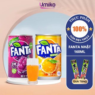 Fanta Nhật Bản Thùng 30 Lon 160ml Vị Cam, Vị Nho, Lon Nước Ngọt Mini Có Ga giải khát tức thì