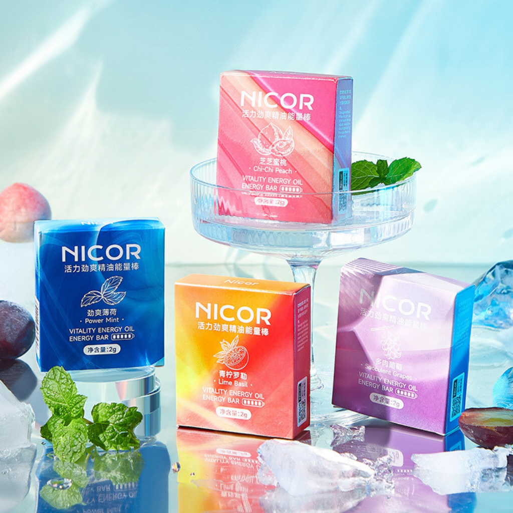 Ống Hít Mũi Hương Trái NICOR Mát Lạnh Sảng Khoái, Làm Sạch Và Thông Thoáng Mũi