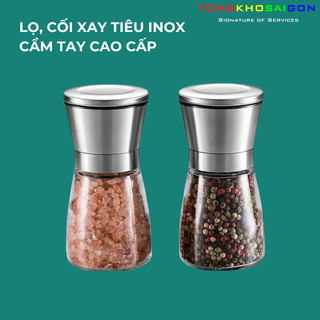 Lọ, Cối Xay Tiêu Đa Năng Inox Cao Cấp, Sang Trọng, Xay Hạt Tiêu, Xay Muối,Xay Tiêu Cầm Tay Vặn #TKSG
