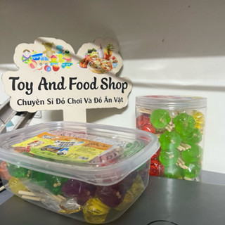 Hộp 30 kẹo Mạch nha cuộn vị trái cây sỉ đồ chơi đồ ăn văt  