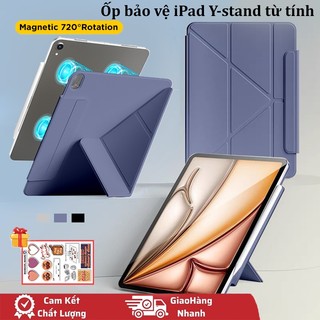  Ốp Lưng iPad từ tính Y-stand Cho Air 6 M2 11 2024 Pro M4 11" Air 4 Air 5 10.9" Gen 10 2022 Pro 11 Đứng Có Giá Đỡ Bút Chì 