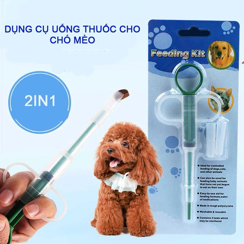 Cây đút thuốc, dụng cụ đút thuốc cho chó mèo.