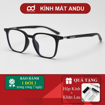 Gọng kính cận thời trang nam nữ ANDU dáng vuông chống tia UV chất liệu nhựa cao cấp - 9151