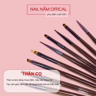 Bộ cọ vẽ móng cao cấp 9 cây 10 đầu cọ trang trí móng