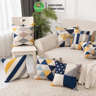  Vỏ Gối tựa lưng sofa vỏ gối vuông 45*45cm gối tựa lưng văn phòng trang trí  không ruột  