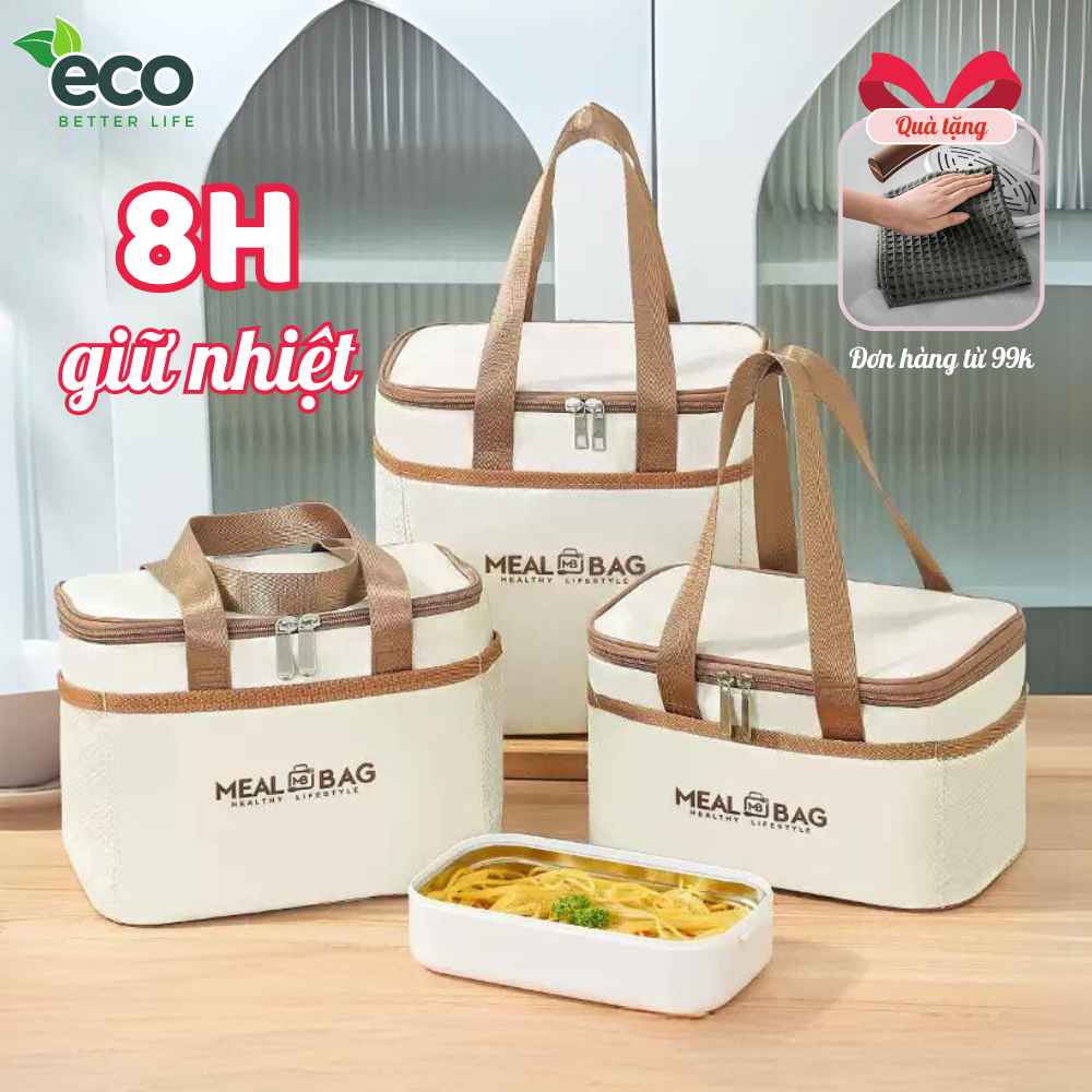  Túi giữ nhiệt đựng hộp cơm văn phòng vải oxford chống thấm nước Túi đựng thực phẩm tiện lợi 