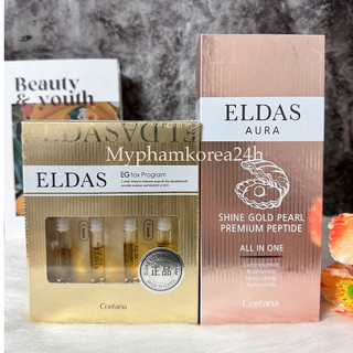 Serum tế bào gốc Eldas Hộp 4 ống/ Eldas Aura chai 100ml Hàn Quốc