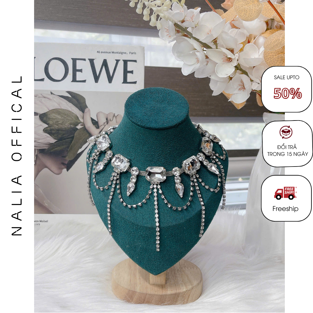 NALIA DC696 - Dây chuyền hạt đá dây tua rua quyến rũ