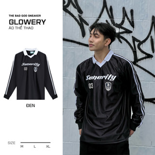 Áo thể thao bóng đá cổ bẻ mùa thu đông The Bad God Glowery