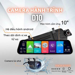 Camera hành trình ô tô XETABON Android Cao Cấp D10 FullHD, Có Bản Đồ VietMap S2,  Xem từ xa, định vị xe, cảnh báo tốc độ