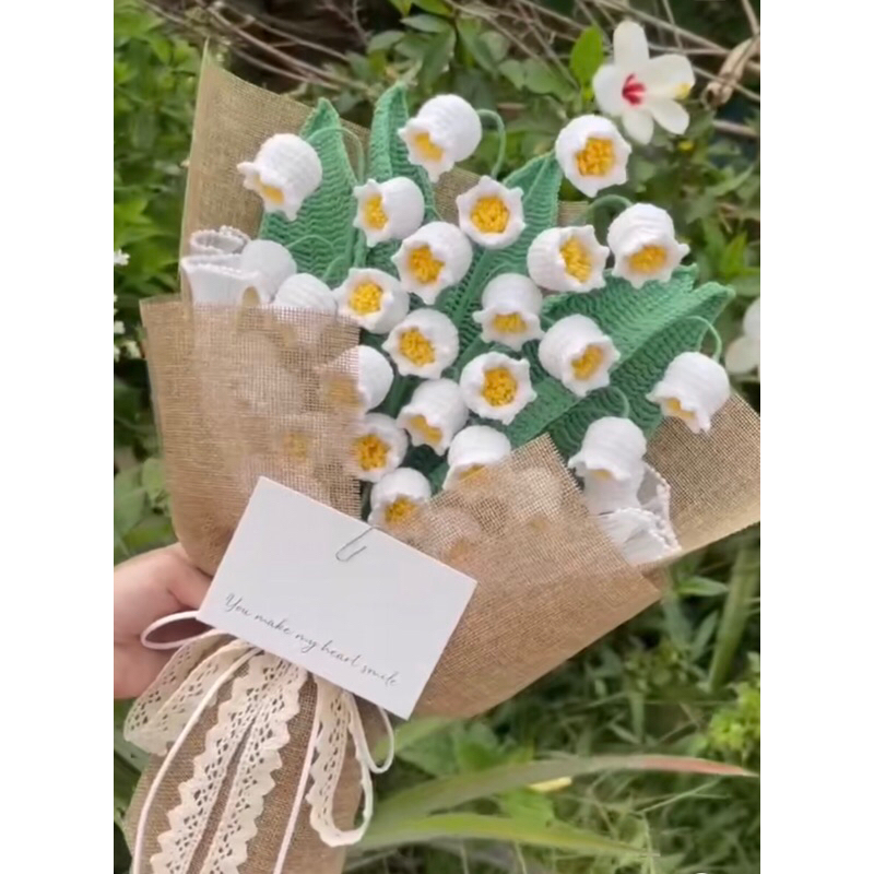 Bó hoa linh lan bằng len🧶🌷