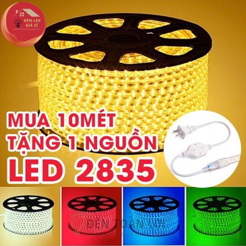 1M Đèn led dây đôi 2835 2 hàng, dây led hắt trần