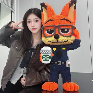 【Tặng Búa】Đồ chơi lắp ráp  Đồ chơi xếp hình nano 3d cho bé Cảnh sát Fox（60cm） Quà sinh nhật