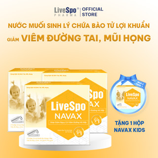 Combo 3 Navax sơ sinh (5 ống) - Nhỏ mũi, họng cho trẻ giảm nghẹt mũi, viêm mũi, họng [Mua 3 tặng 1]