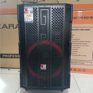 Loa Kéo Karaoke BM G-17x ( Lưới Đen ) Bass 40cm 1600w Tặng 2 Micro UHF Chống Hú SV76